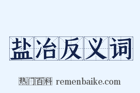 盐冶反义词是什么意思的图片